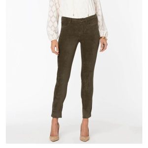 NYDJ, Alina fit, Martini Olive Faux Suede pants